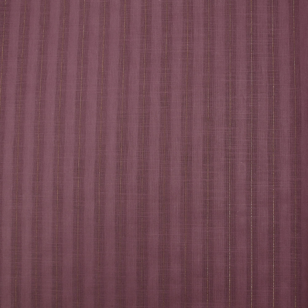 Coton lin rayé Lurex doré fond vieux rose - Image 4