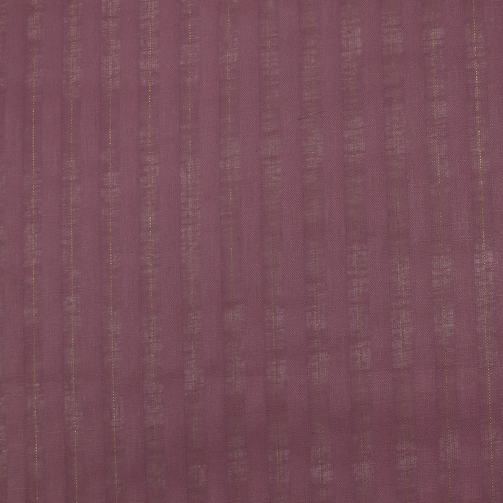 Coton lin rayé Lurex doré fond vieux rose - Image 7