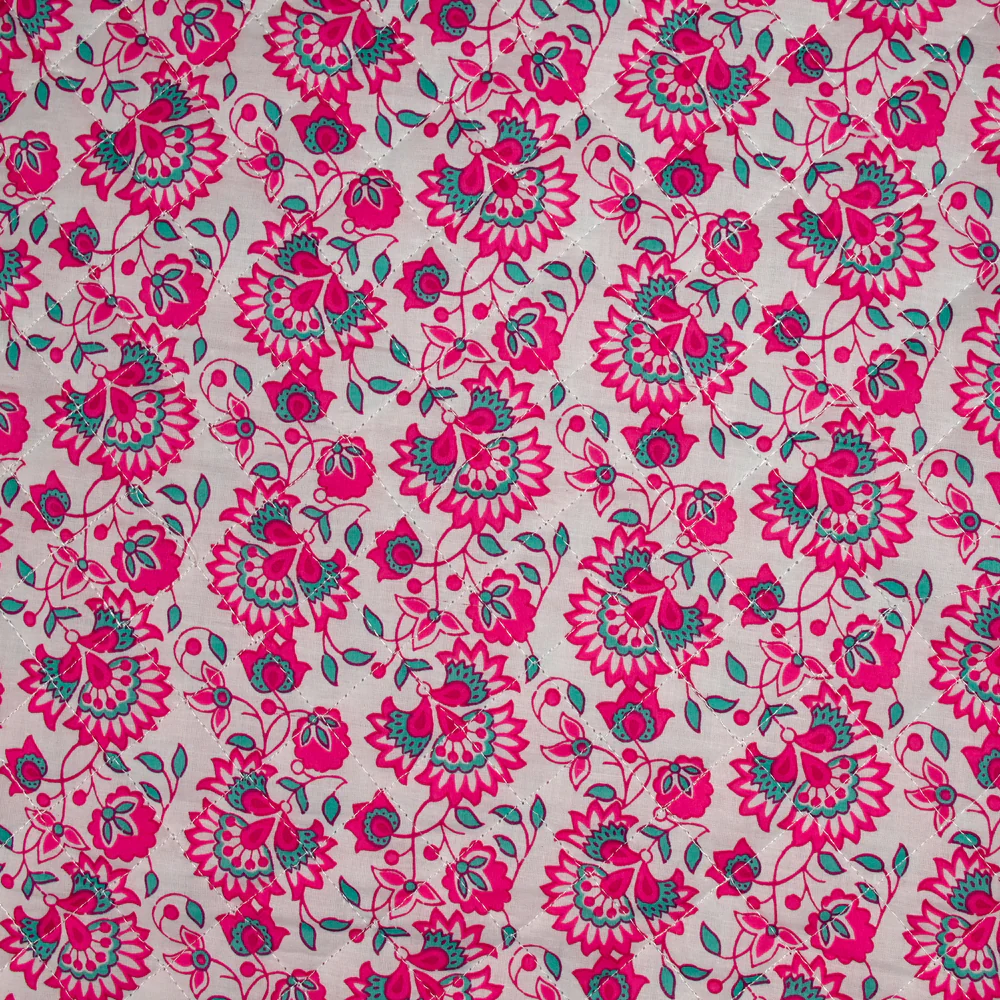 Coton matelassé double face Sandhya rose au mètre - Image 4