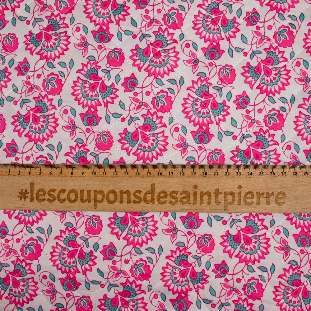 Coton matelassé double face Sandhya rose au mètre - Image 6