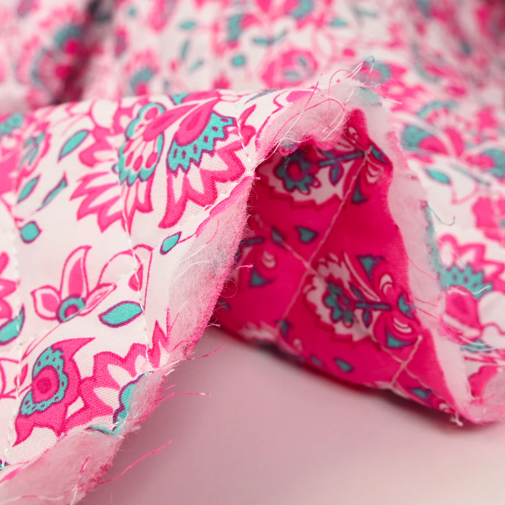 Coton matelassé double face Sandhya rose au mètre - Image 8