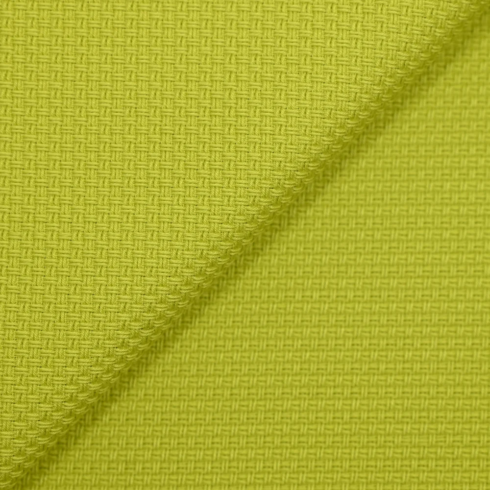 Coton natté Narcisse citron vert