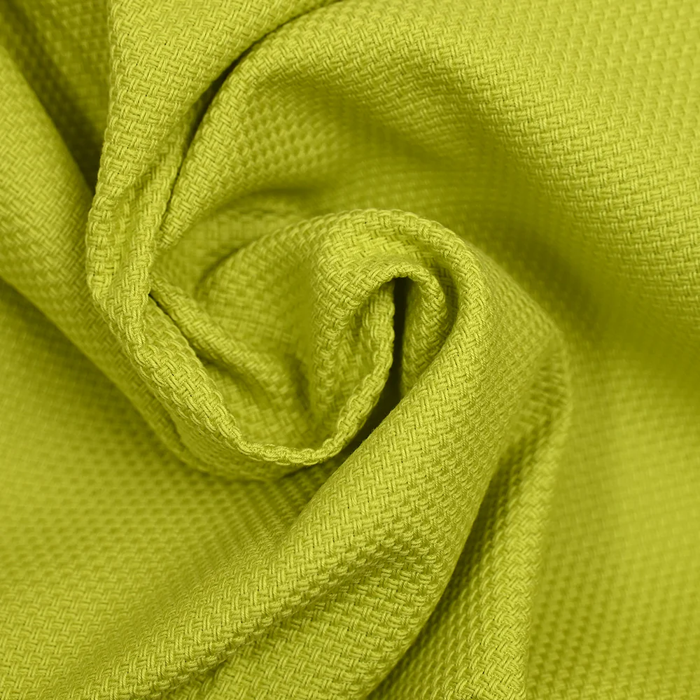 Coton natté Narcisse citron vert - Image 2