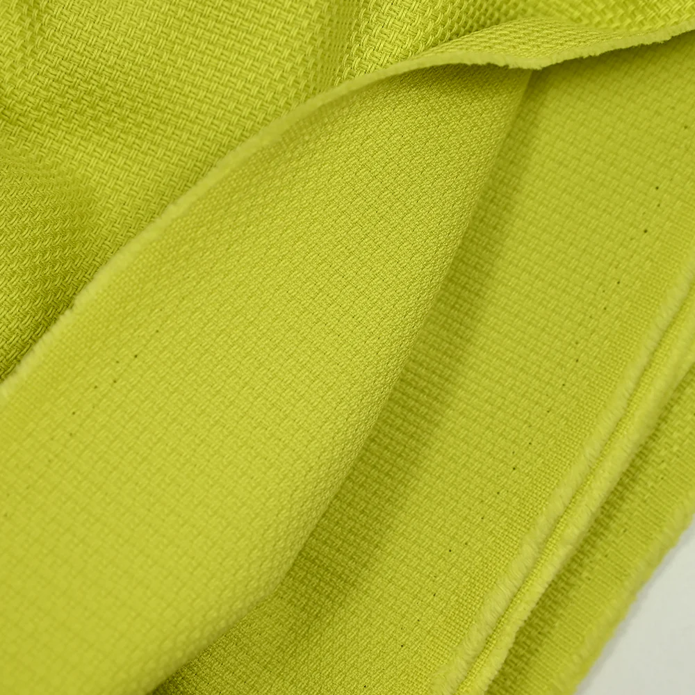 Coton natté Narcisse citron vert - Image 4