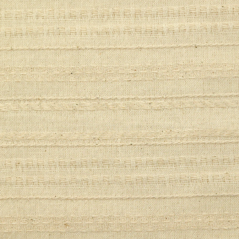 Coton rayé ton sur ton Numa écru naturel - Image 5