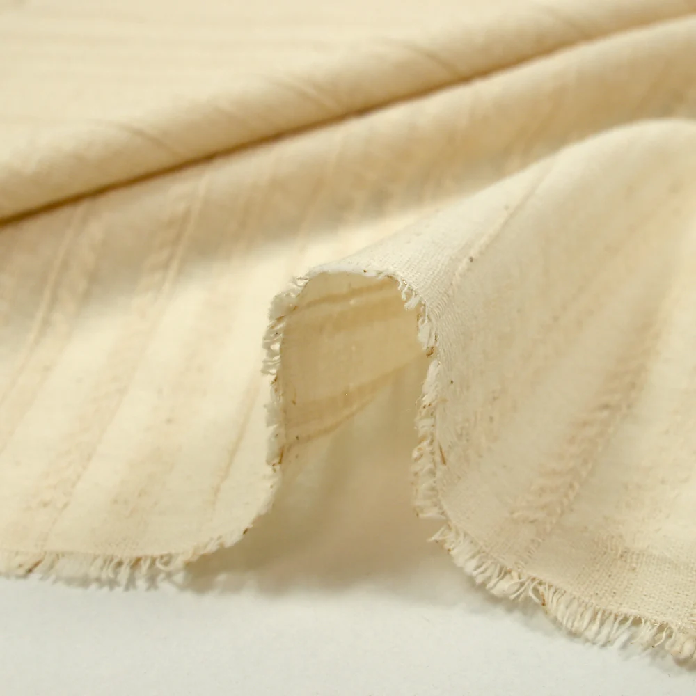 Coton rayé ton sur ton Numa écru naturel - Image 7