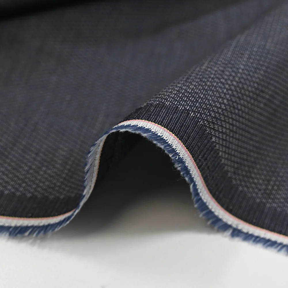 Coton tissé teint fantaisie losange bleu nuit - Image 6