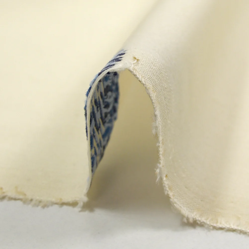 Coton tissé-teint jacquard Malina bleu fond écru - Image 7