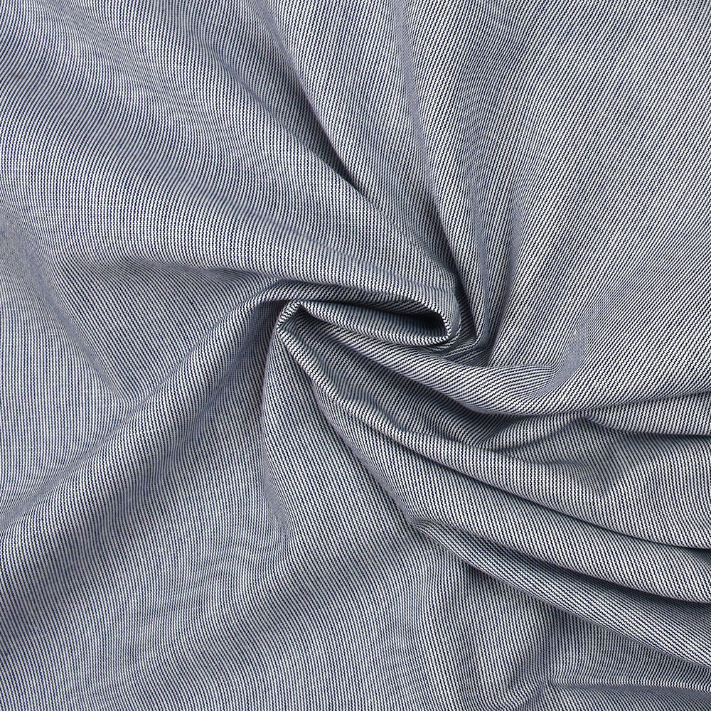 Coton tissé-teint rayé Baptiste bleu nuit et blanc - Image 2