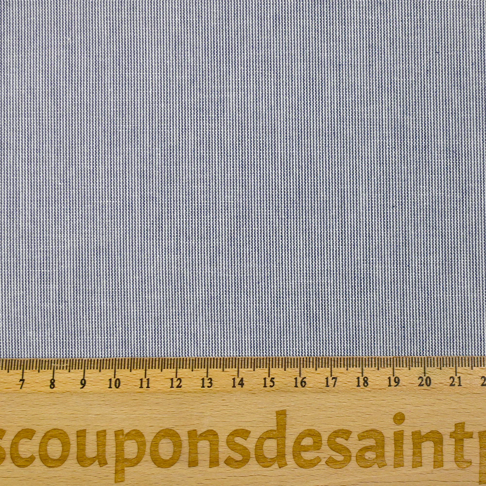 Coton tissé-teint rayé Baptiste bleu nuit et blanc - Image 3