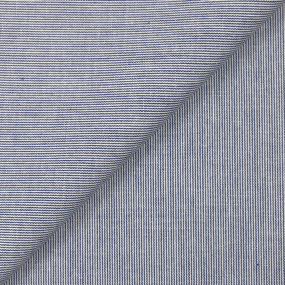 Coton tissé-teint rayé Baptiste bleu nuit et blanc - Image 5