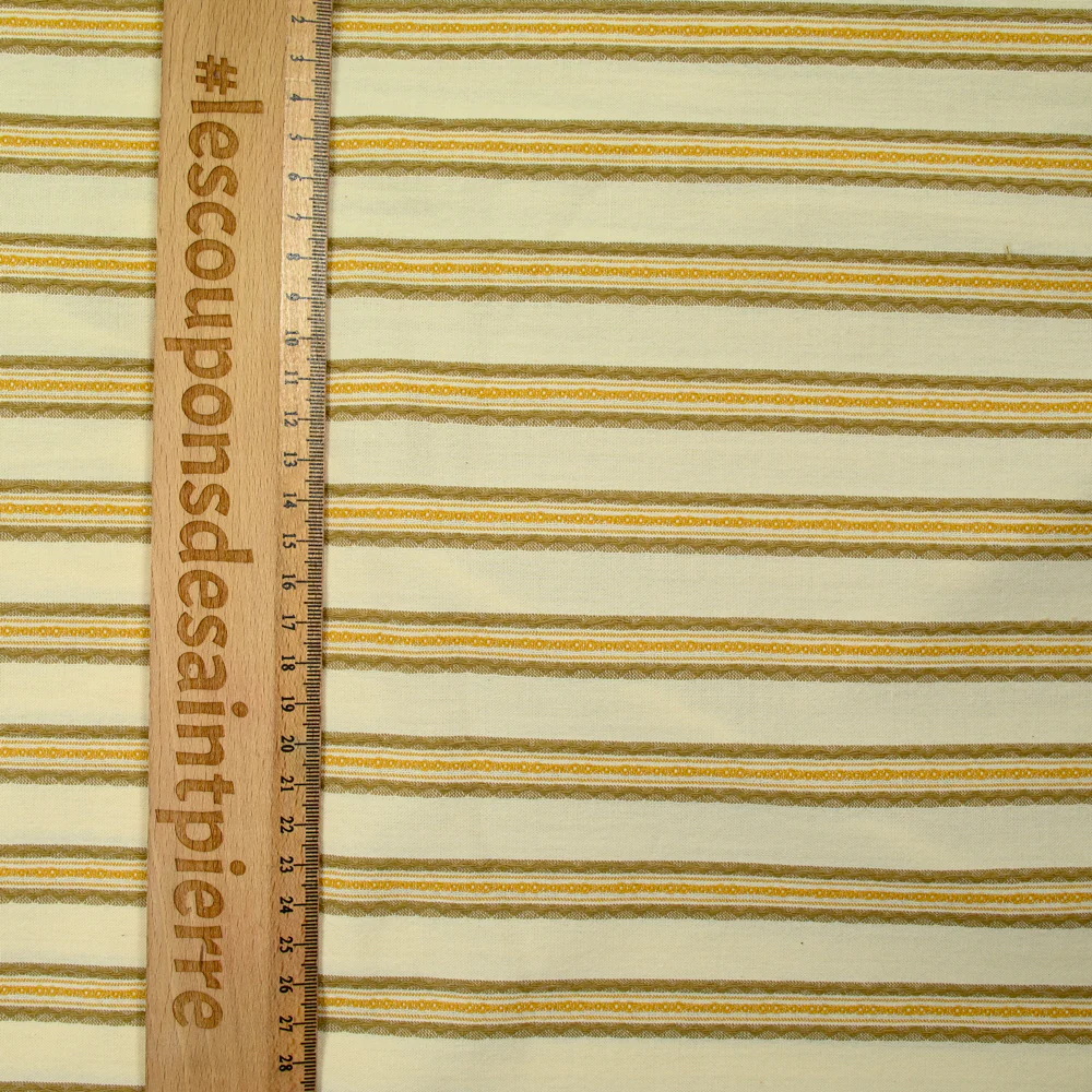 Coton tissé-teint rayé brodé fond ficelle - Image 6