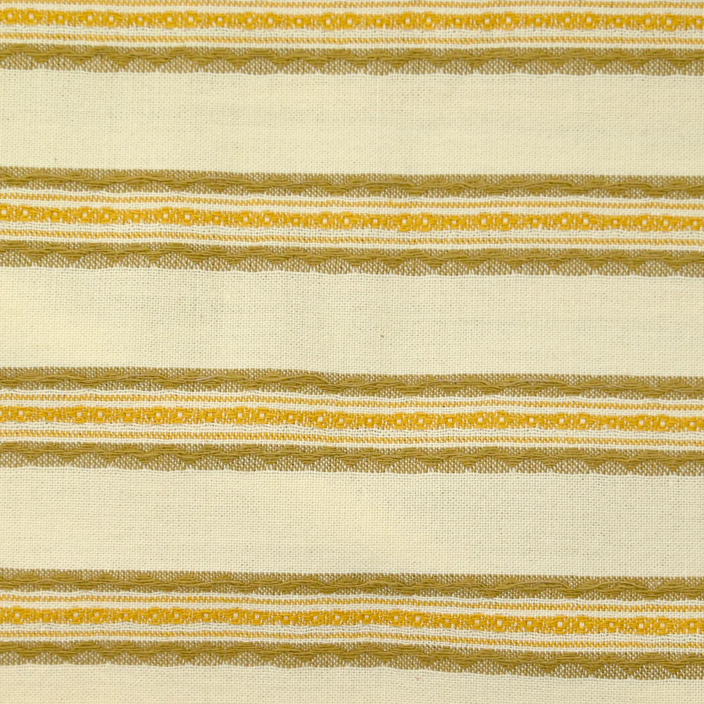 Coton tissé-teint rayé brodé fond ficelle - Image 7