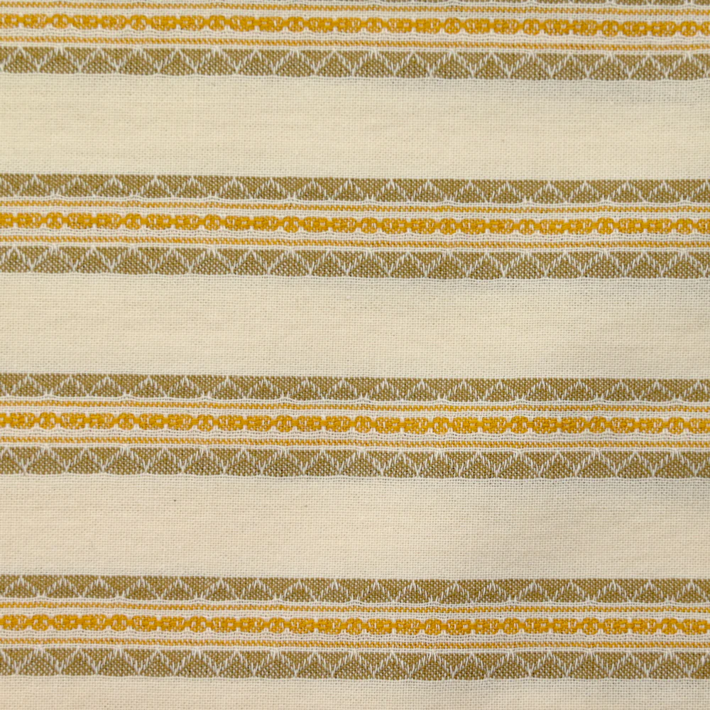 Coton tissé-teint rayé brodé fond ficelle - Image 9