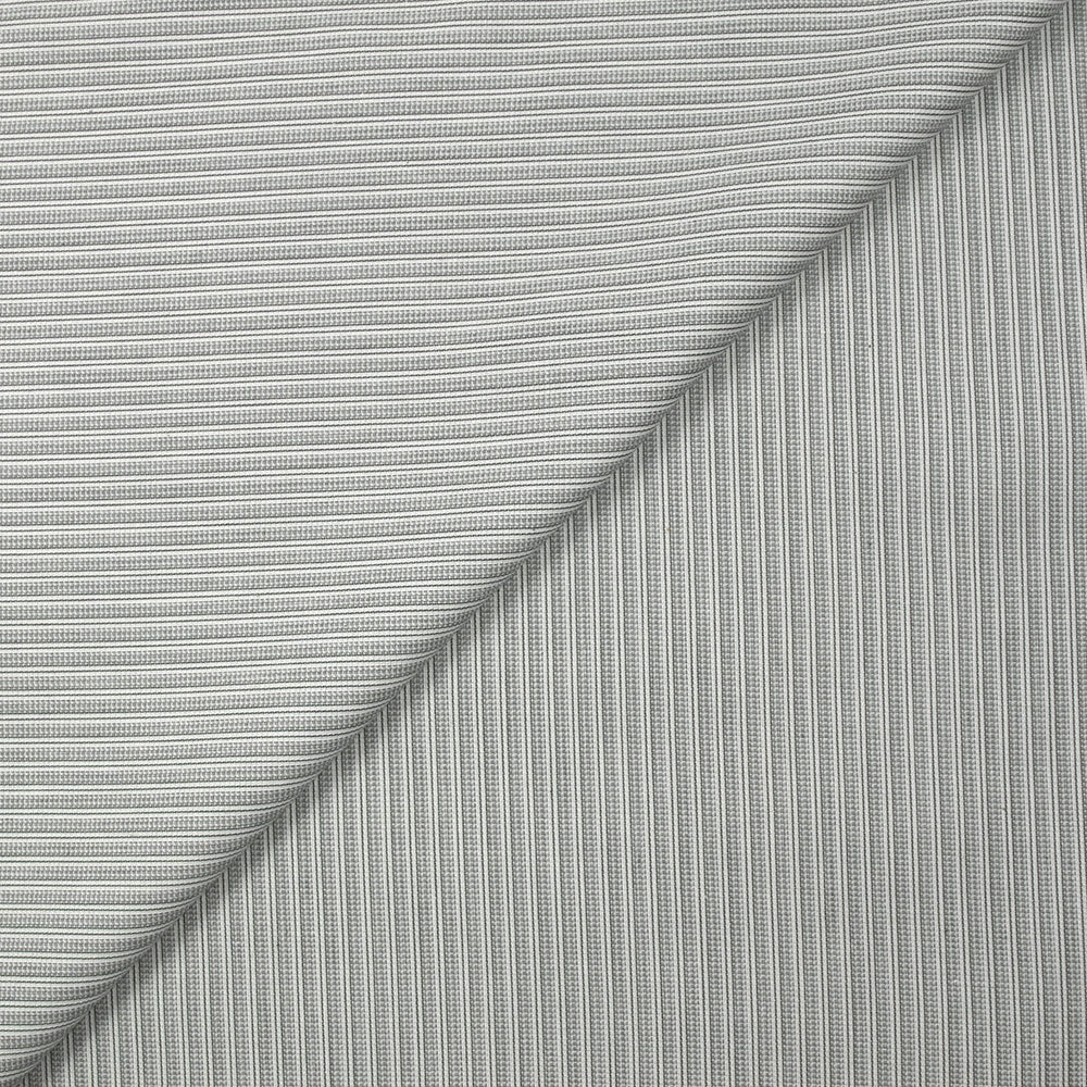Coton tissé-teint rayé José gris fond blanc