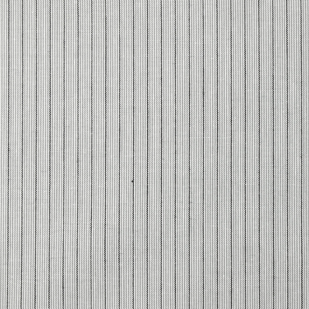 Coton tissé-teint rayé Mario noir et gris fond blanc - Image 4