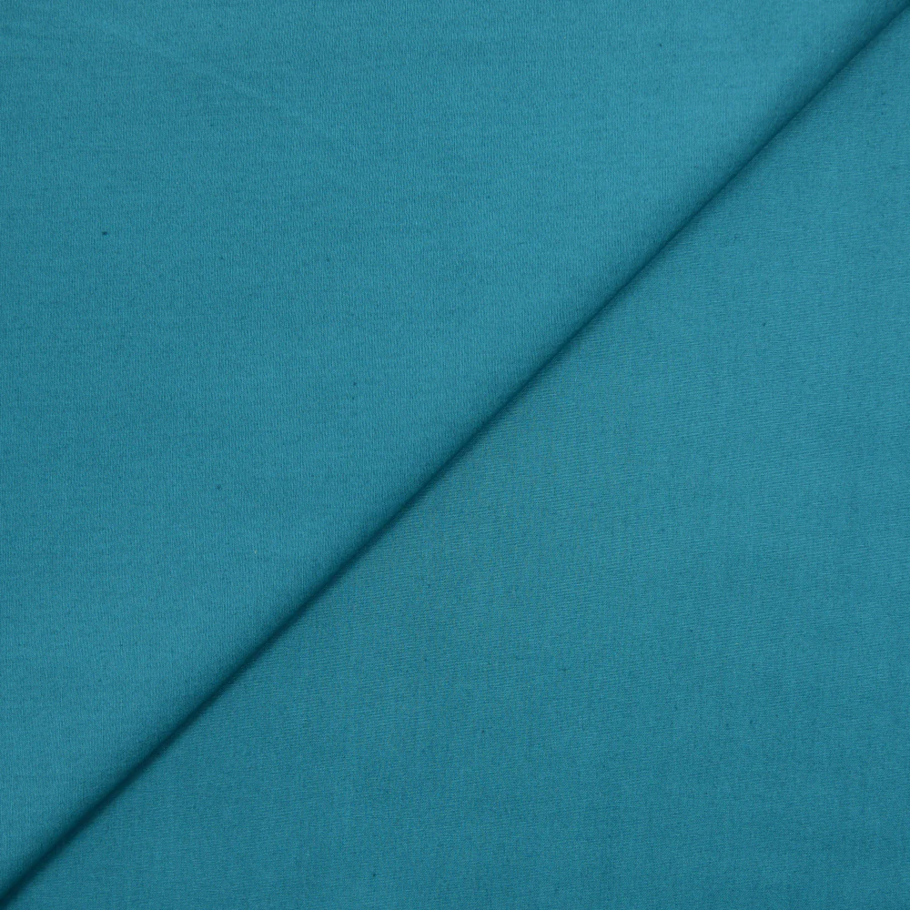 Coton uni bleu canard
