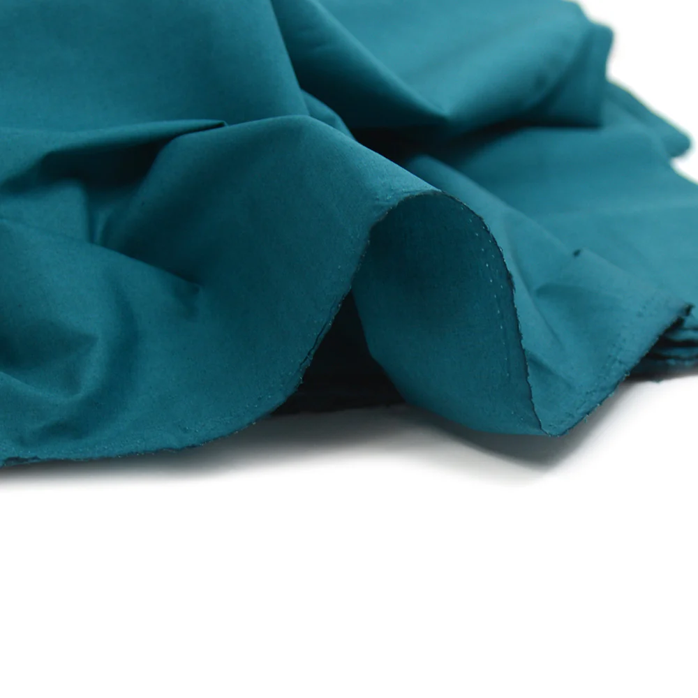 Coton uni bleu canard - Image 4
