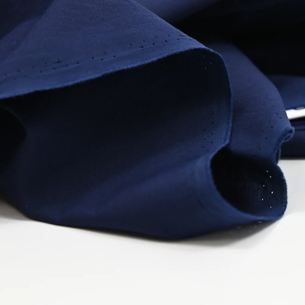 Coton uni bleu nuit - Image 5