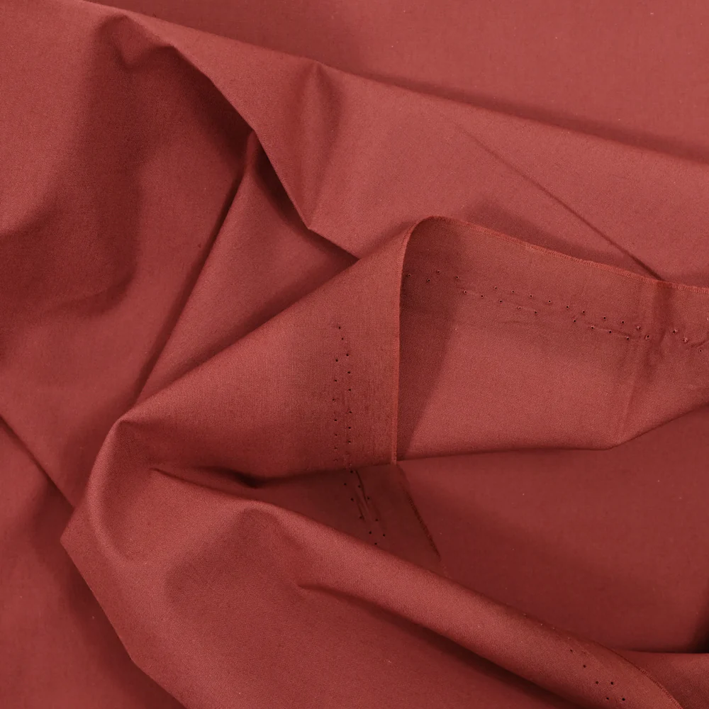 Coton uni brique - Image 3