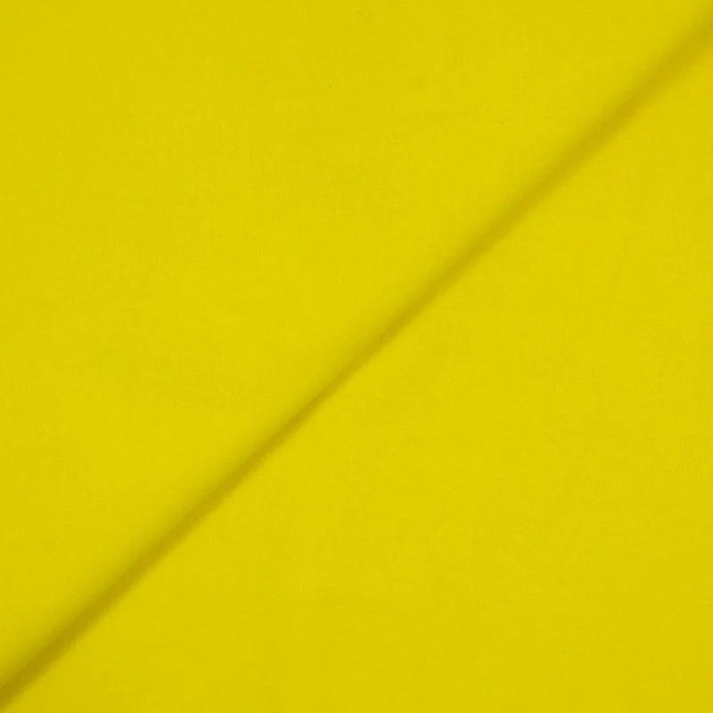 Coton uni jaune soleil