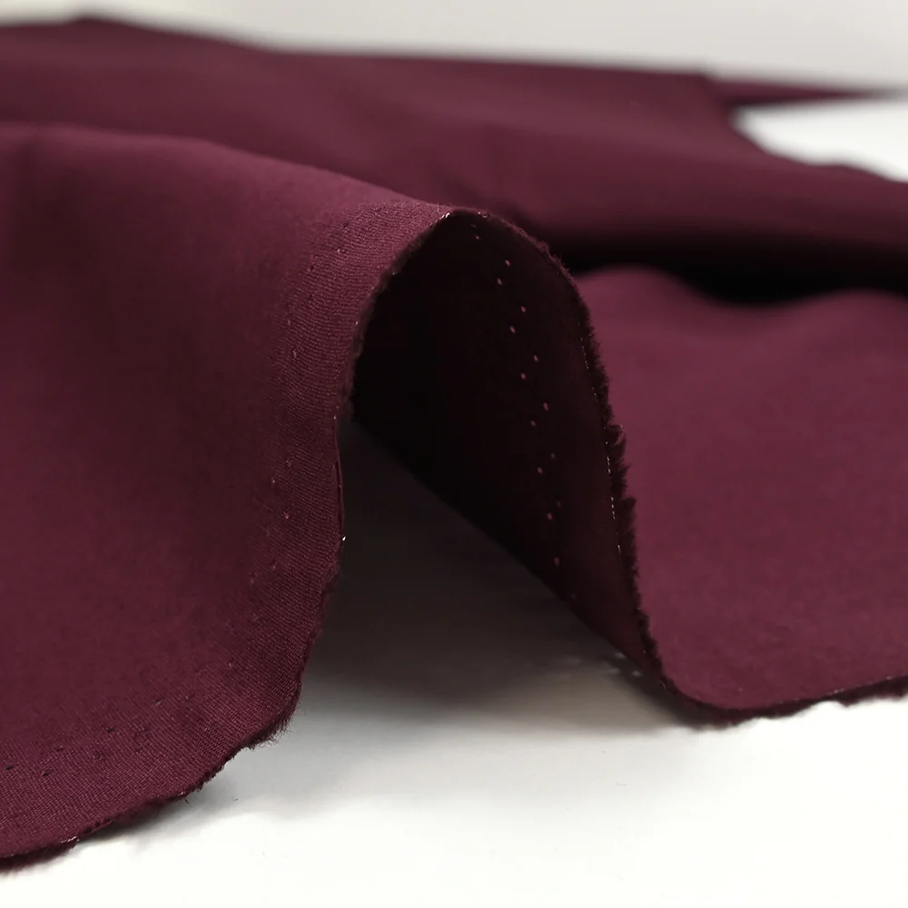 Coton uni lie de vin - Image 4