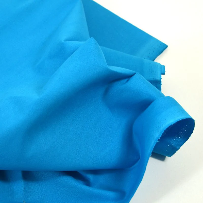Coton uni turquoise - Image 4
