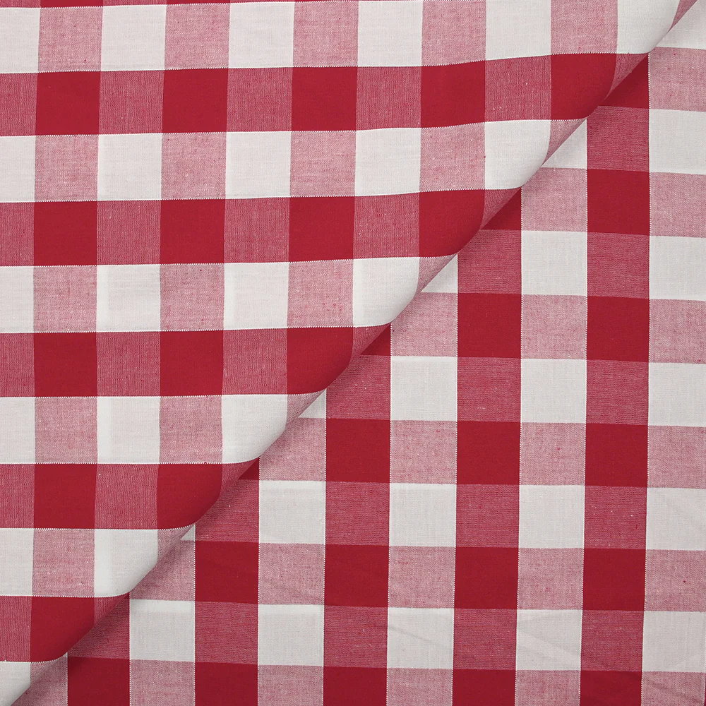Coton Vichy 25mm rouge