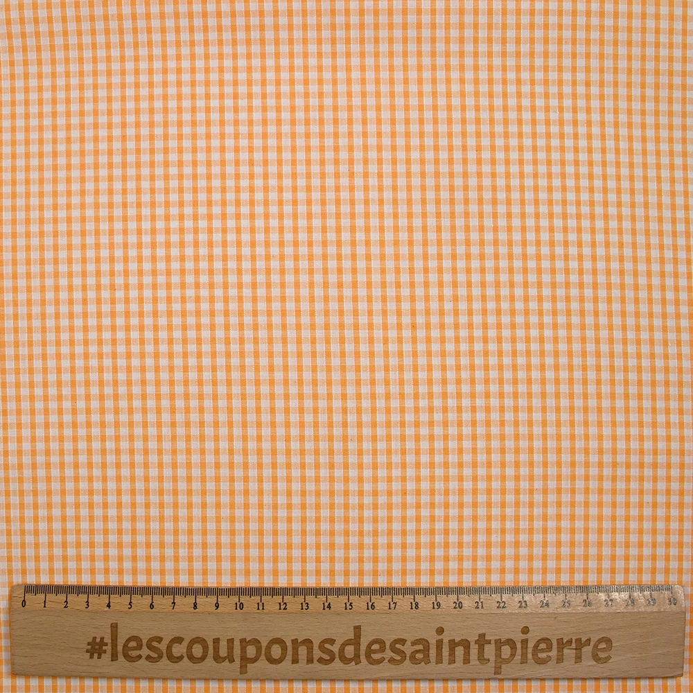 Coton Vichy 3mm abricot - Image 3