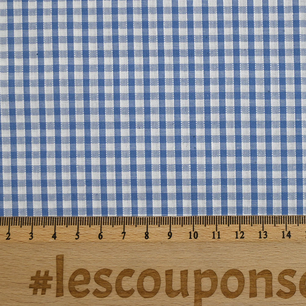 Coton Vichy 3mm bleu clair - Image 5