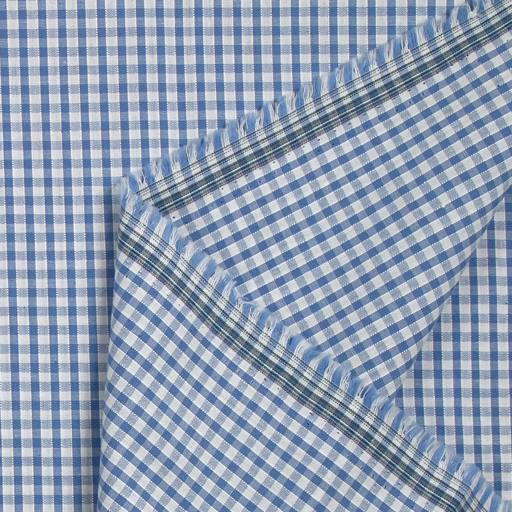 Coton Vichy 3mm bleu clair - Image 6