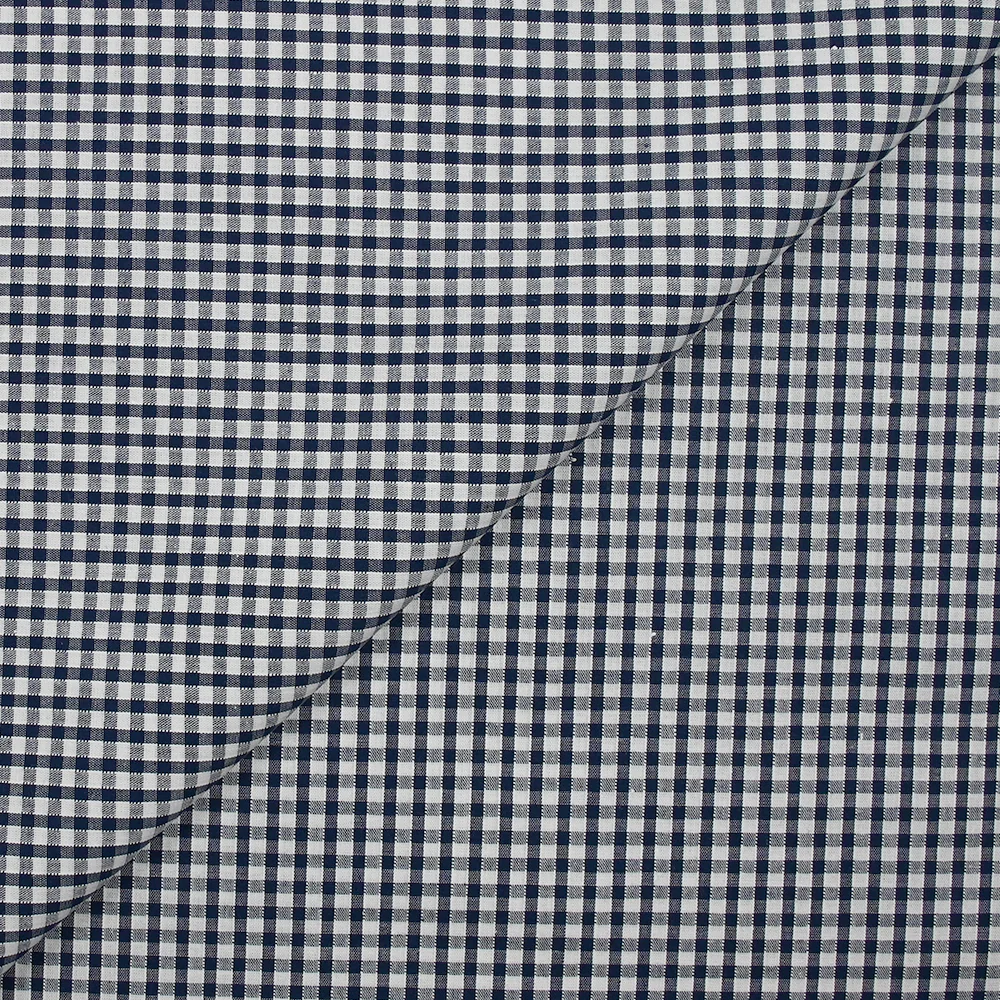 Coton Vichy 3mm bleu marine