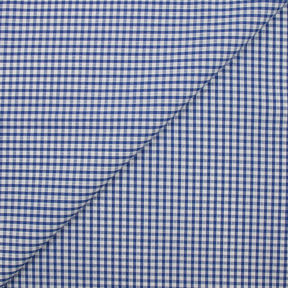 Coton Vichy 3mm bleu roi