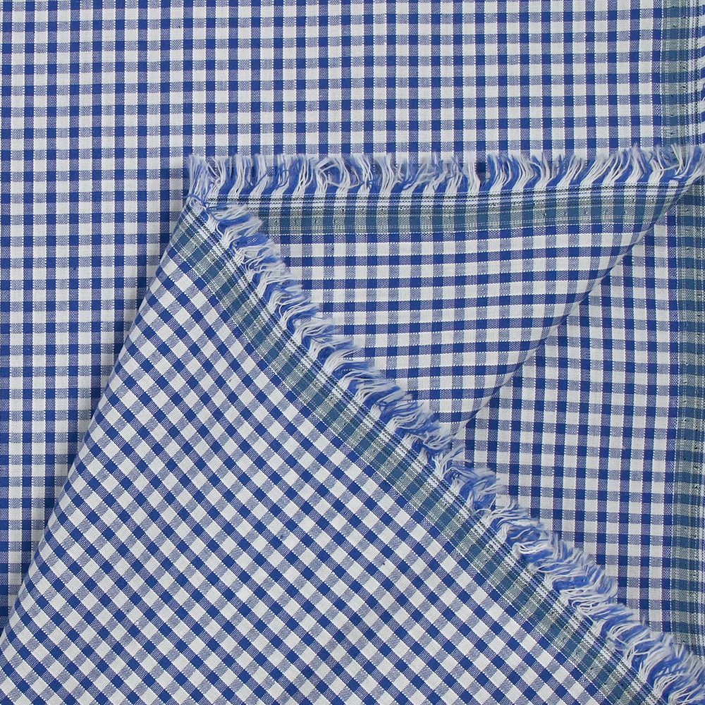 Coton Vichy 3mm bleu roi - Image 6