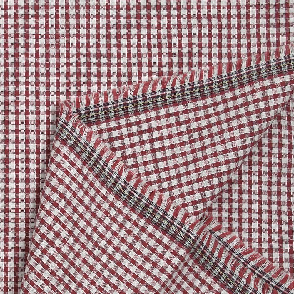 Coton Vichy 3mm bordeaux - Image 6