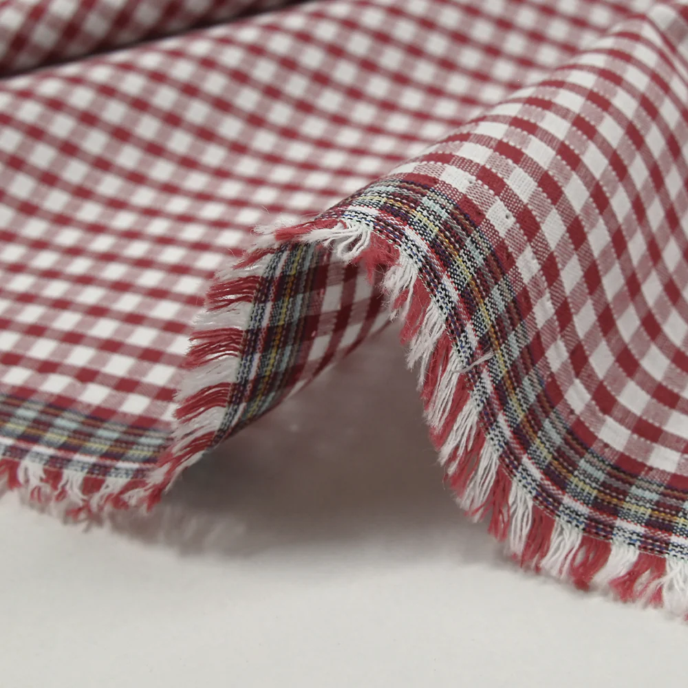 Coton Vichy 3mm bordeaux - Image 7