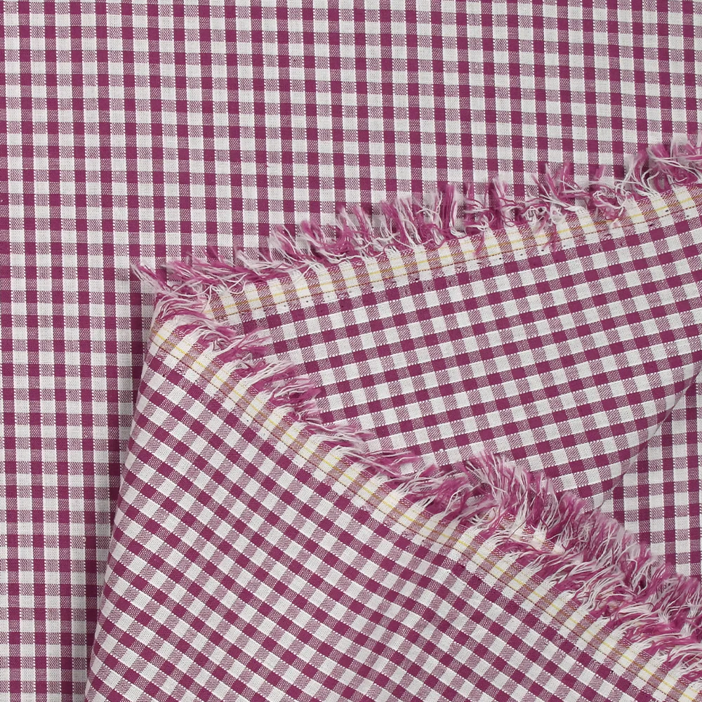 Coton Vichy 3mm prune - Image 6