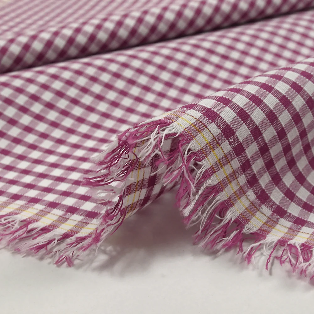 Coton Vichy 3mm prune - Image 7
