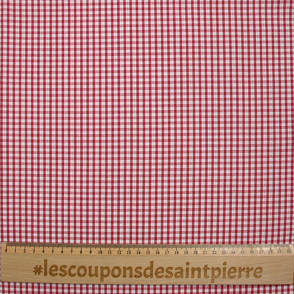 Coton Vichy 3mm rouge - Image 3