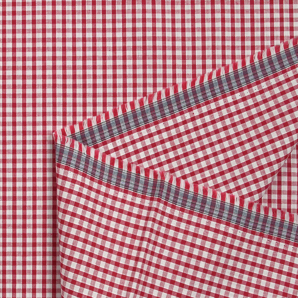 Coton Vichy 3mm rouge - Image 6