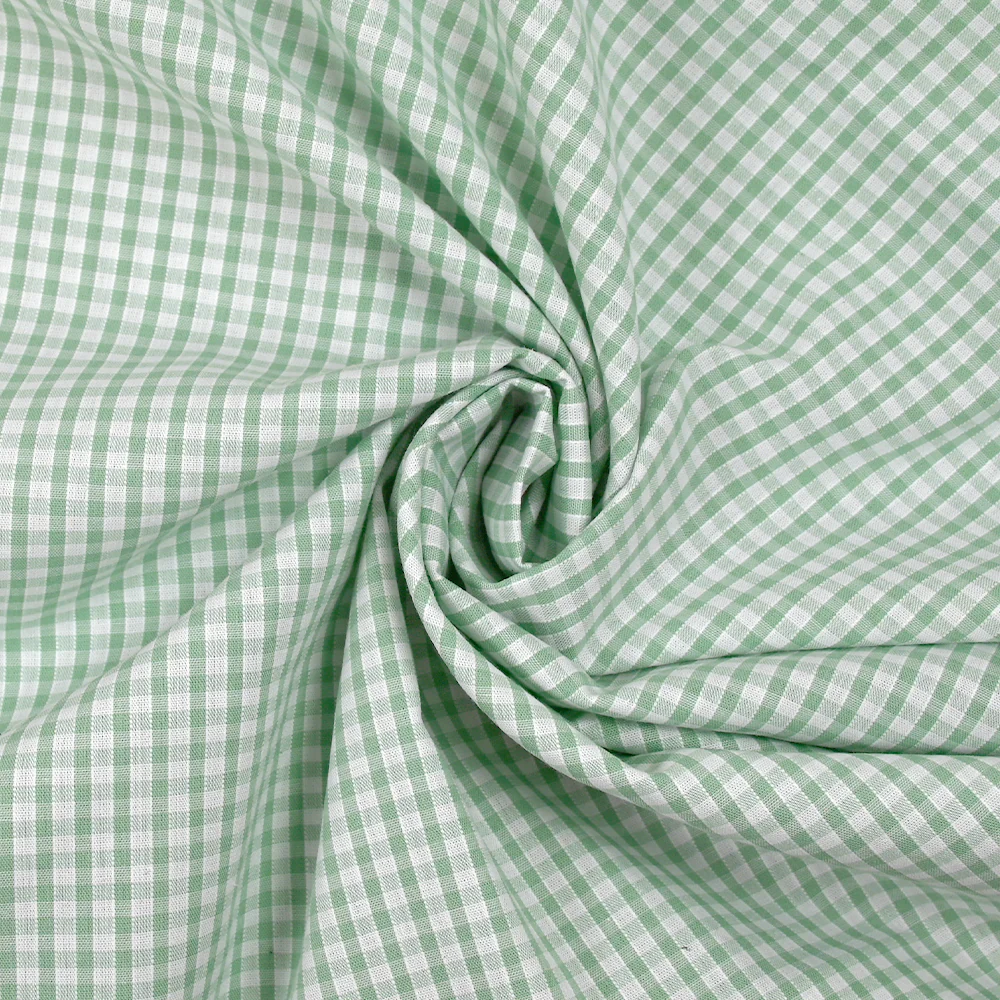 Coton Vichy 3mm vert jade - Image 2