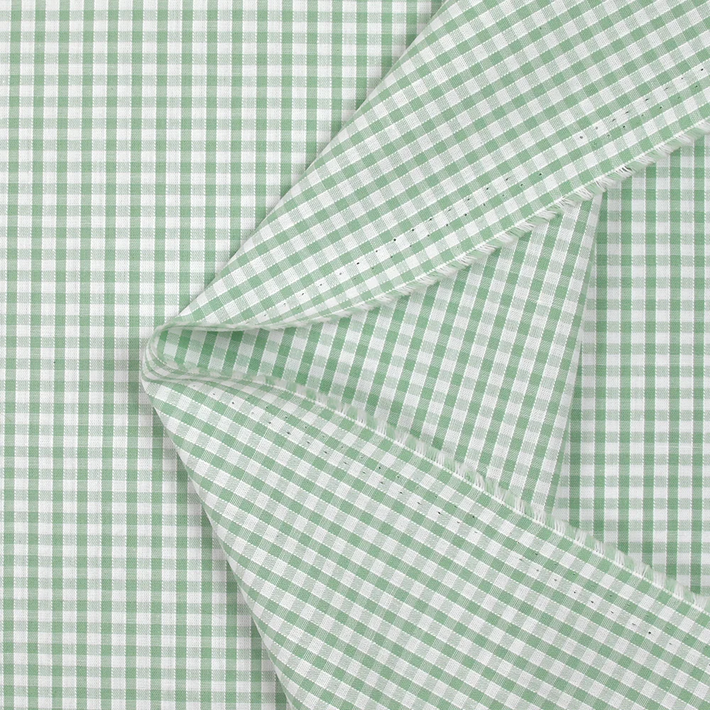 Coton Vichy 3mm vert jade - Image 6