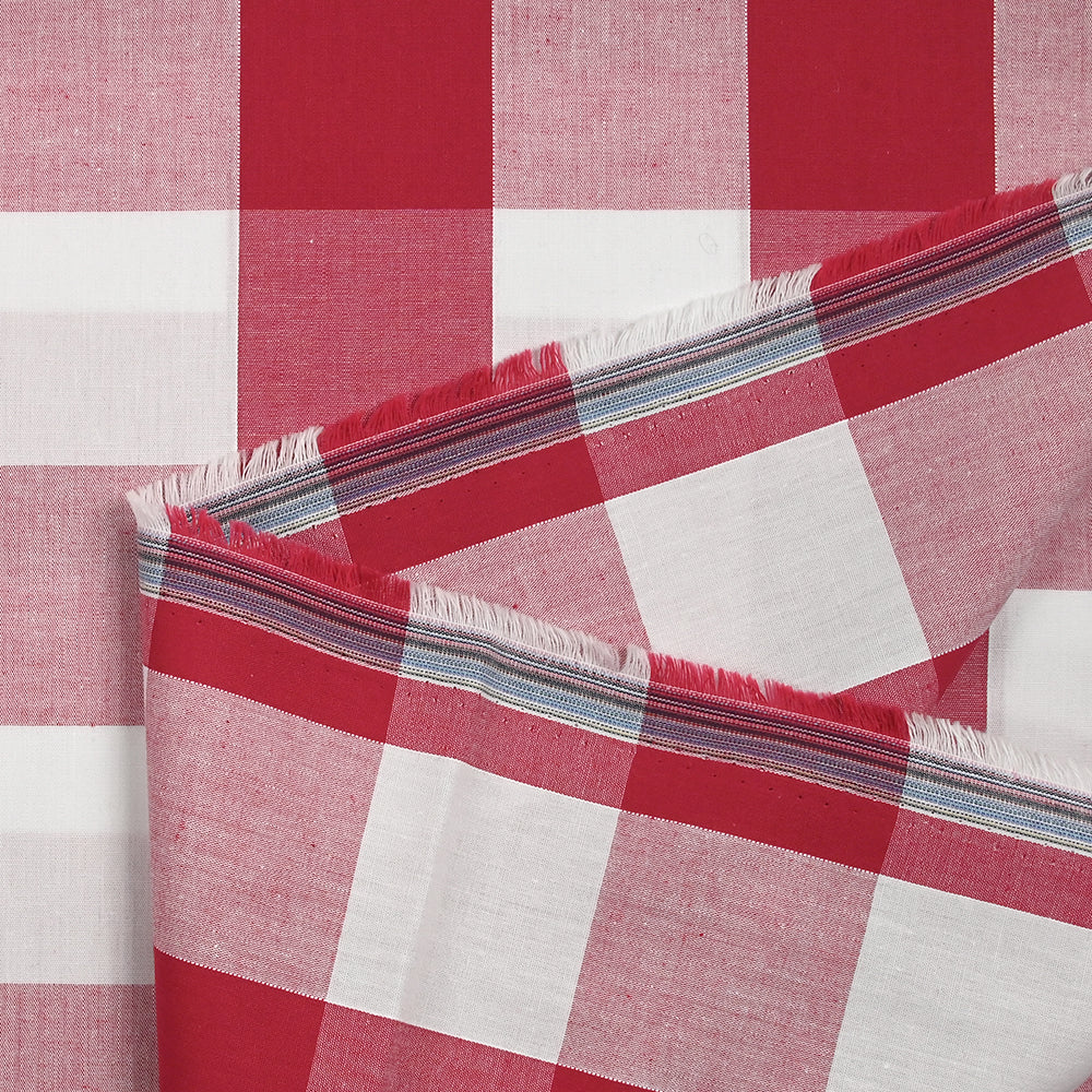 Coton Vichy 50mm rouge - Image 5