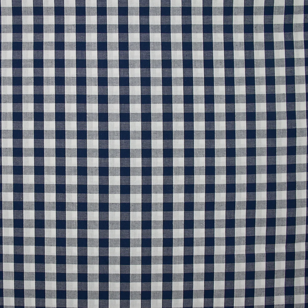 Coton Vichy 9mm bleu marine - Image 4