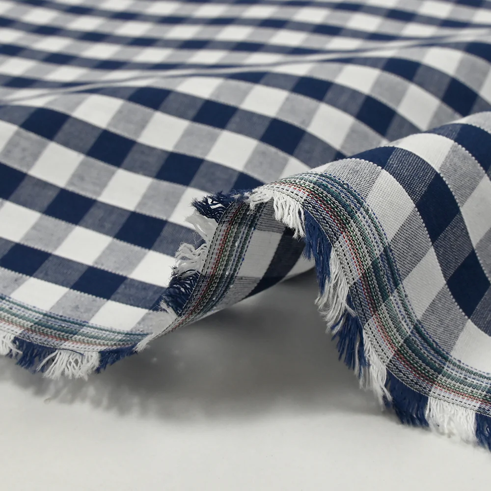 Coton Vichy 9mm bleu marine - Image 6