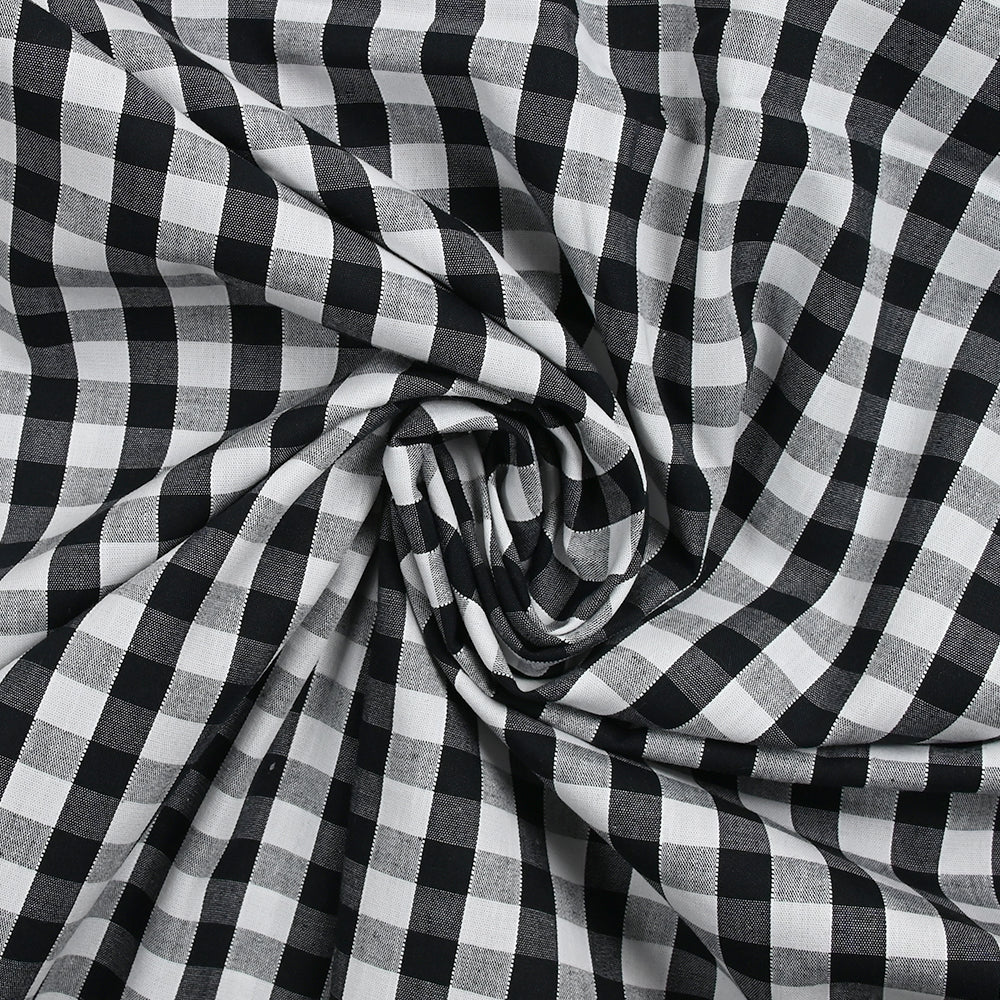 Coton Vichy 9mm noir - Image 2