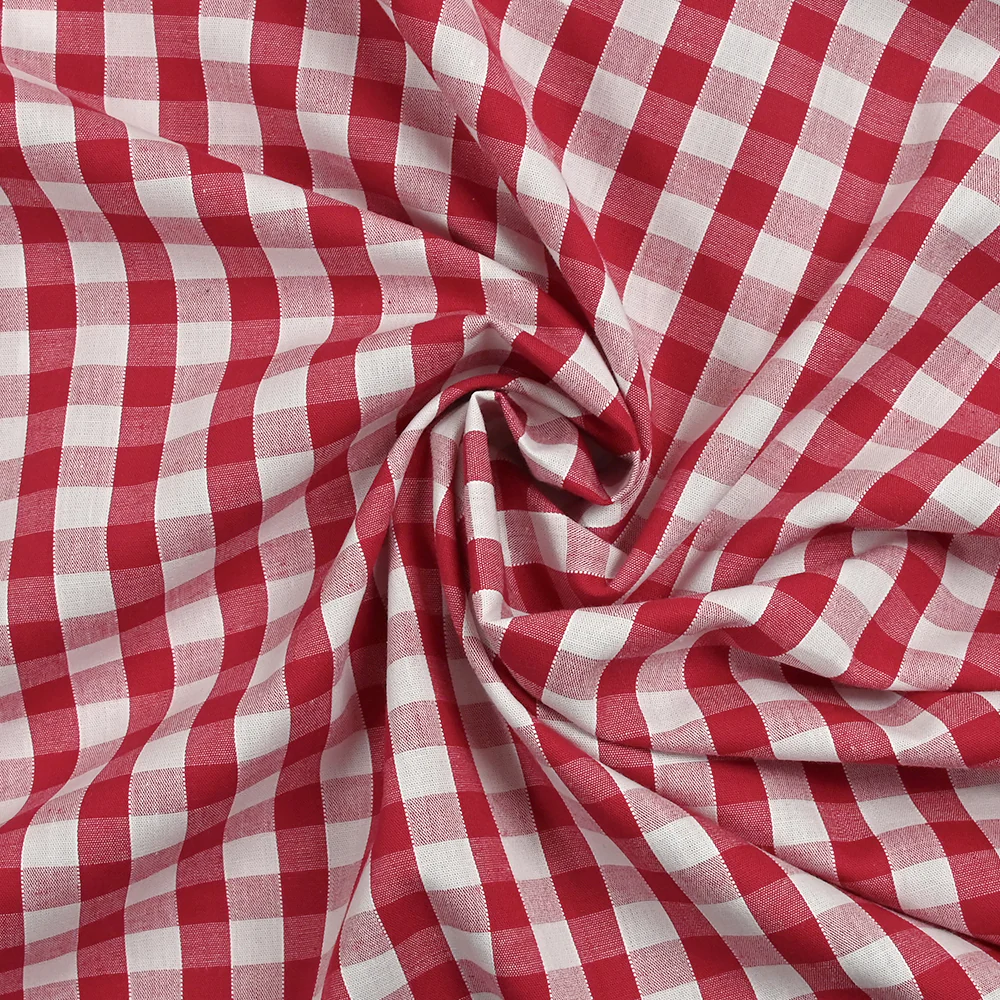 Coton Vichy 9mm rouge - Image 2