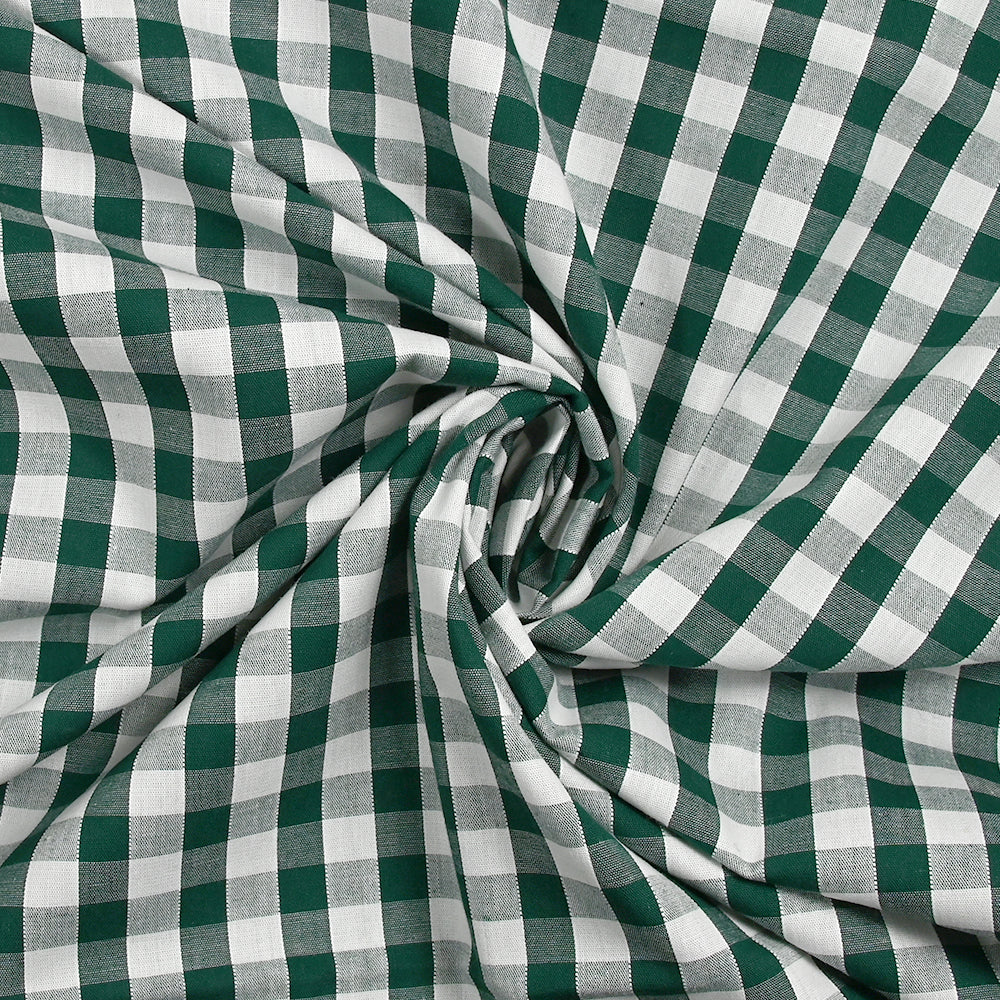 Coton Vichy 9mm vert foncé - Image 2