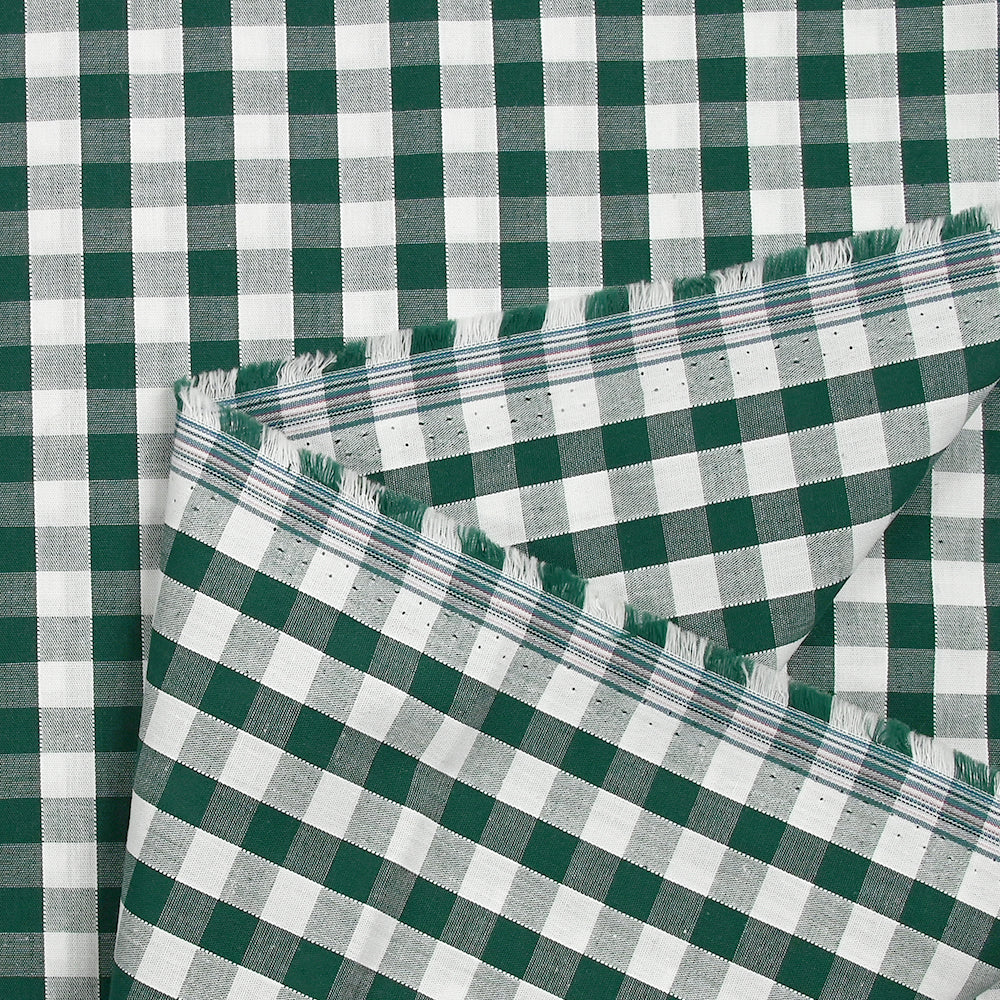 Coton Vichy 9mm vert foncé - Image 5