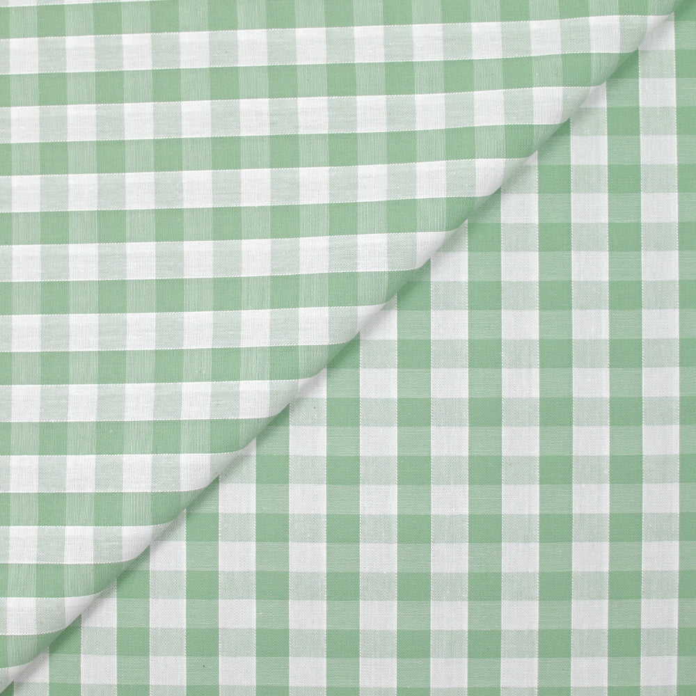 Coton Vichy 9mm vert jade